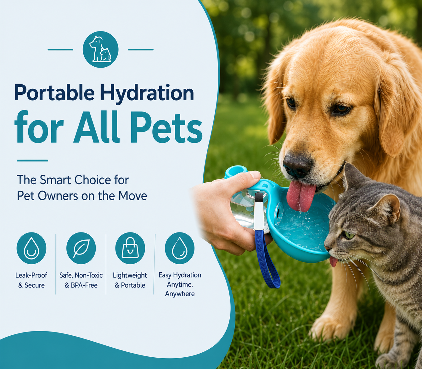 Pawcessories™ AquaPaw 2-in-1 (285ml water dispenser)